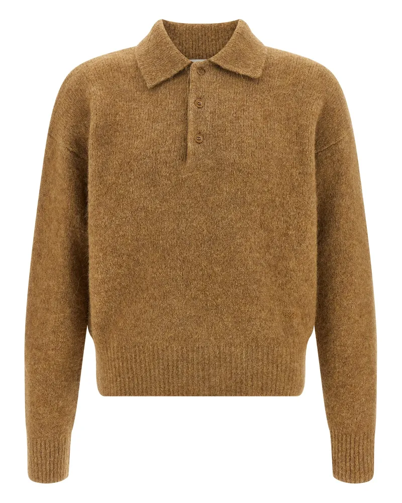 AMI Paris Ami' Polohemd Beige