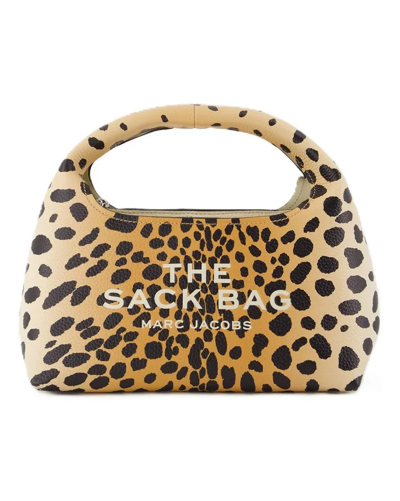 Marc Jacobs Die Mini -Sack -Handtasche  Leder Geparden Gelb