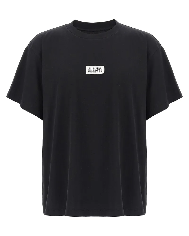 Maison Margiela Numeric Signature Mm6“ T-Shirt Black