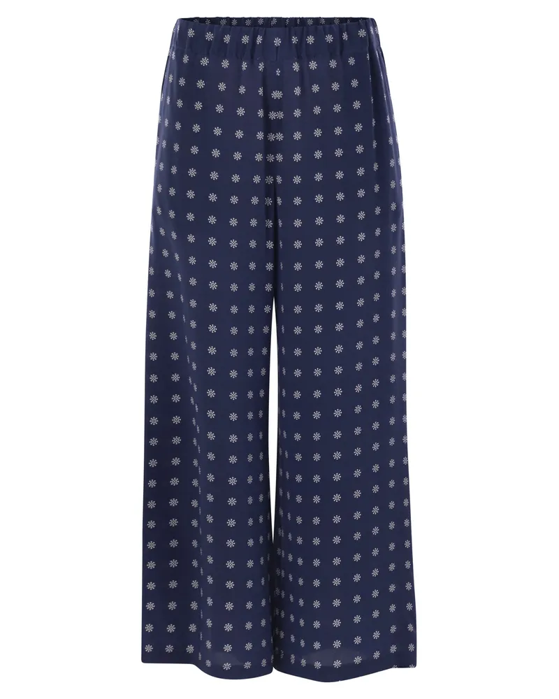 Max Mara Wochenende Max Mara Eusebio Silk Twill -Hosen Blue