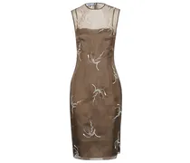 bestickte Seidenkleid