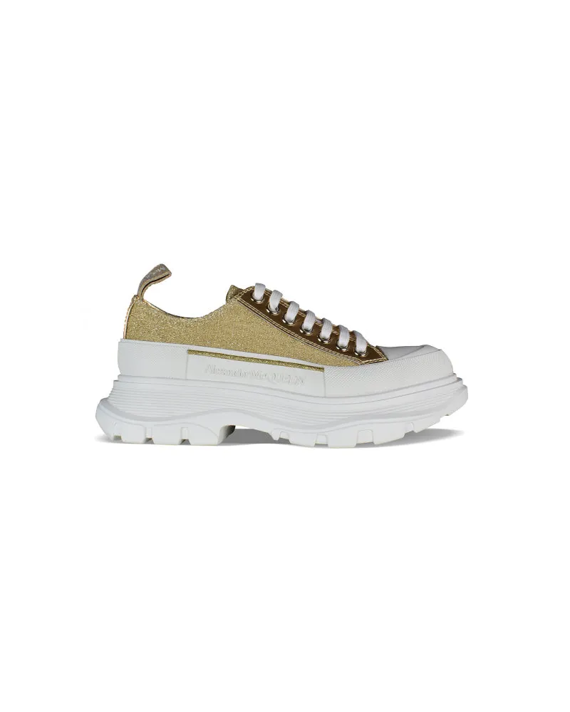 Alexander McQueen Alexander MC Queen Sneakers treten Slick auf Yellow