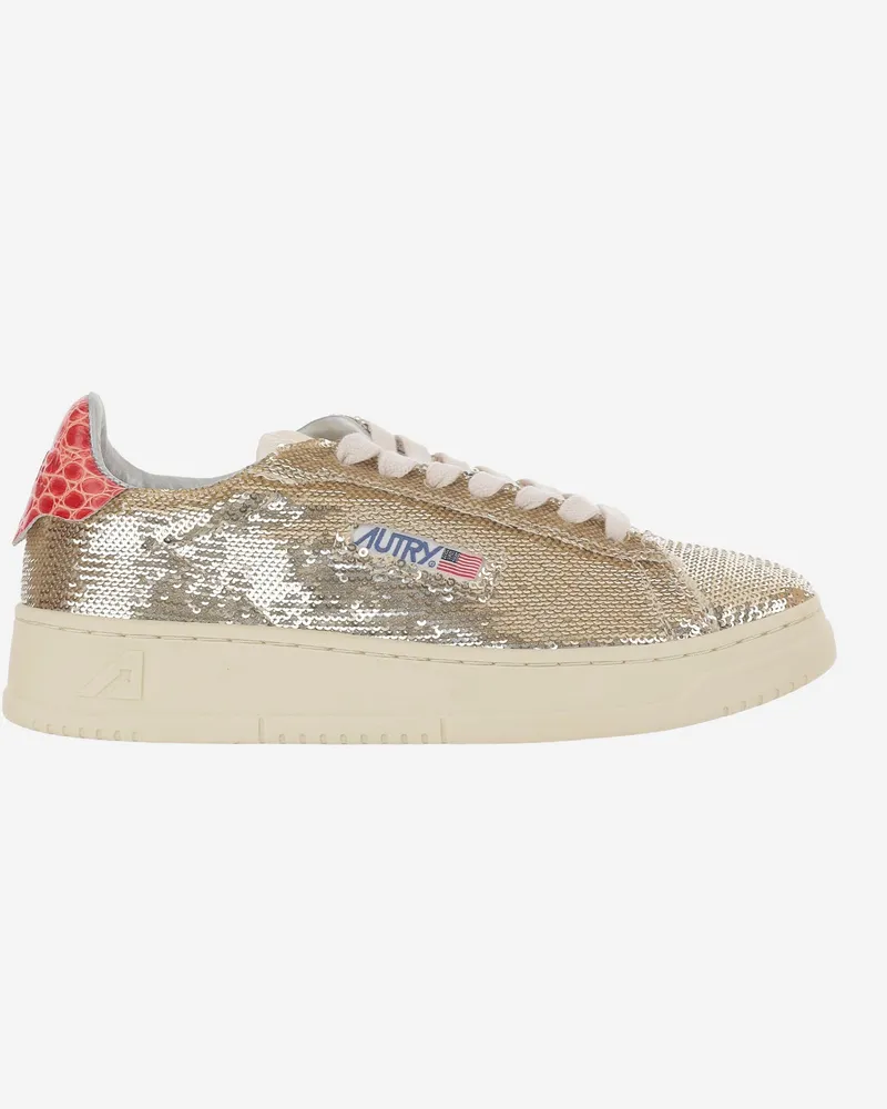 AUTRY Dallas Low „Sparkling“-Sneaker Golden
