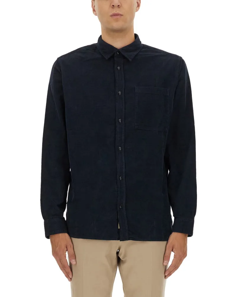 Woolrich Baumwollhemd Blue