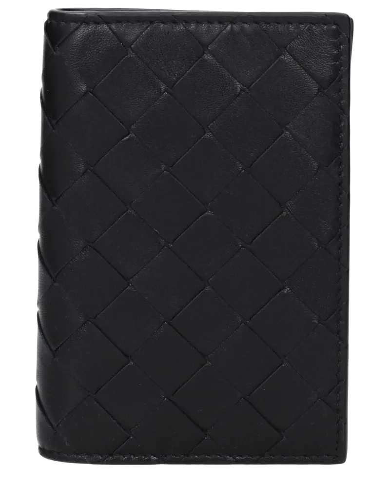 Bottega Veneta Herrens Dokumentenhalter aus schwarzem Leder -