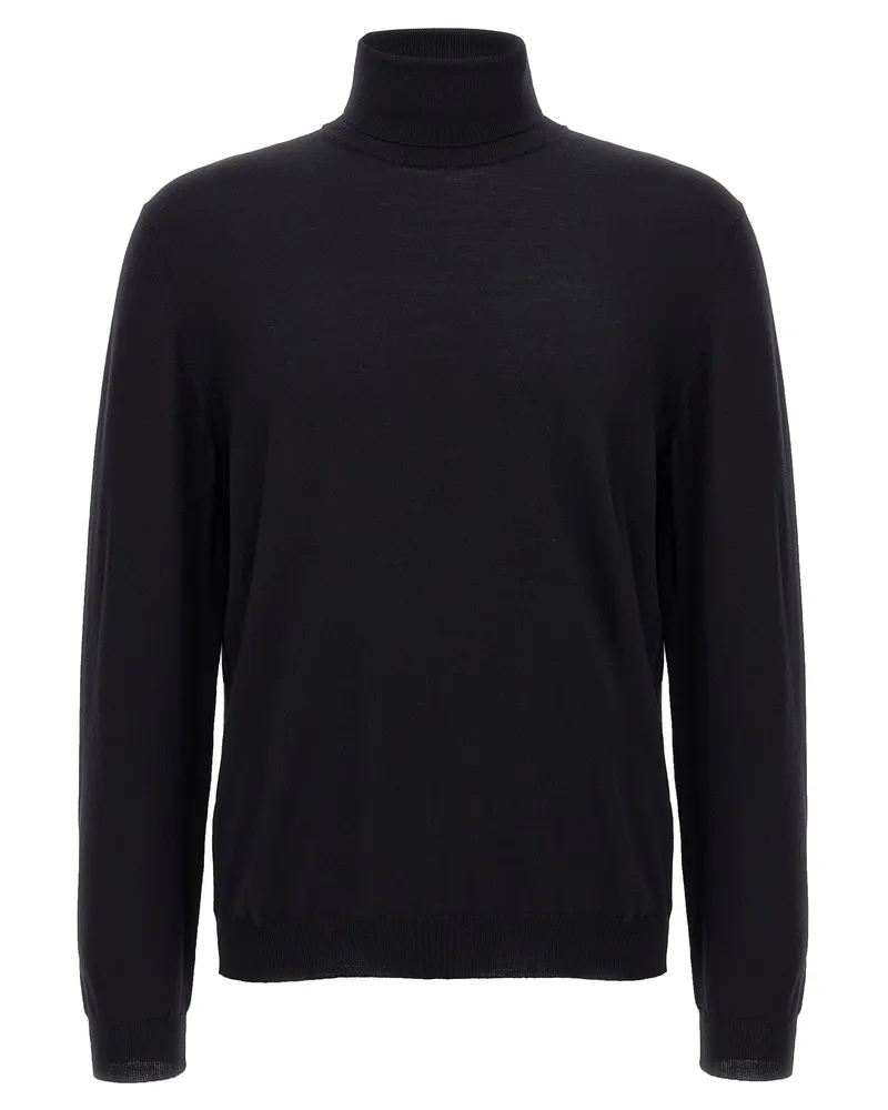 Zanone Wolle Rollkragenpullover Blue