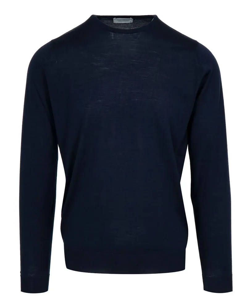 John Smedley Pullover Blau Blue