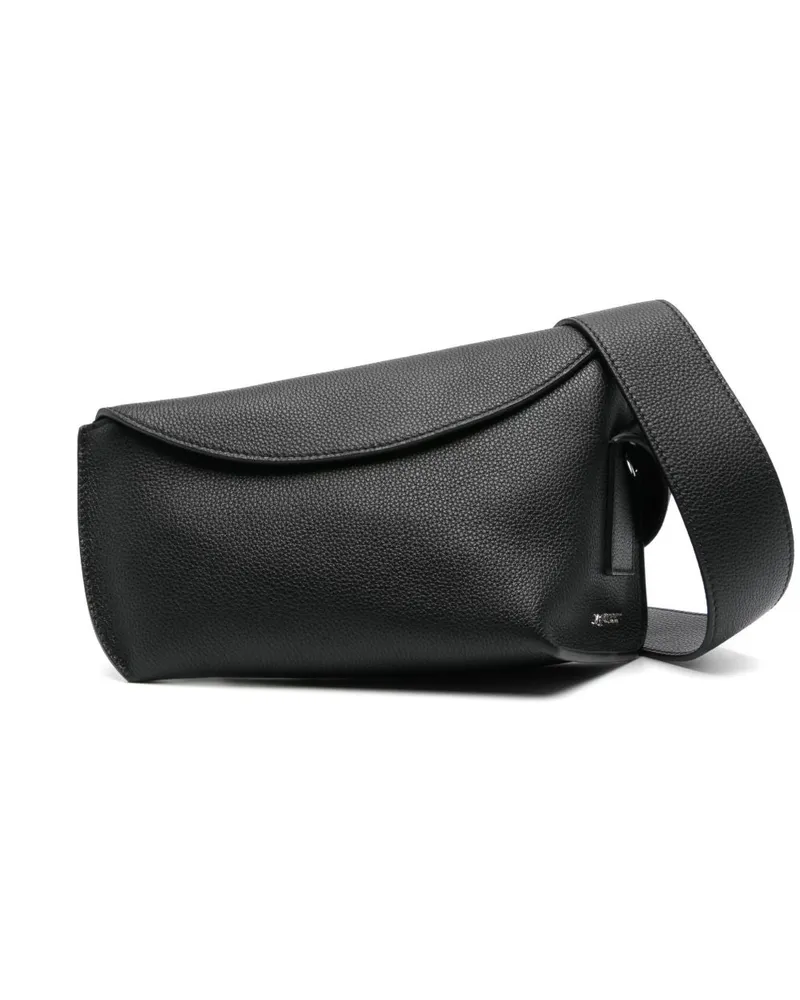 Alexander McQueen Sling T Bar Leder Umhängetasche Black