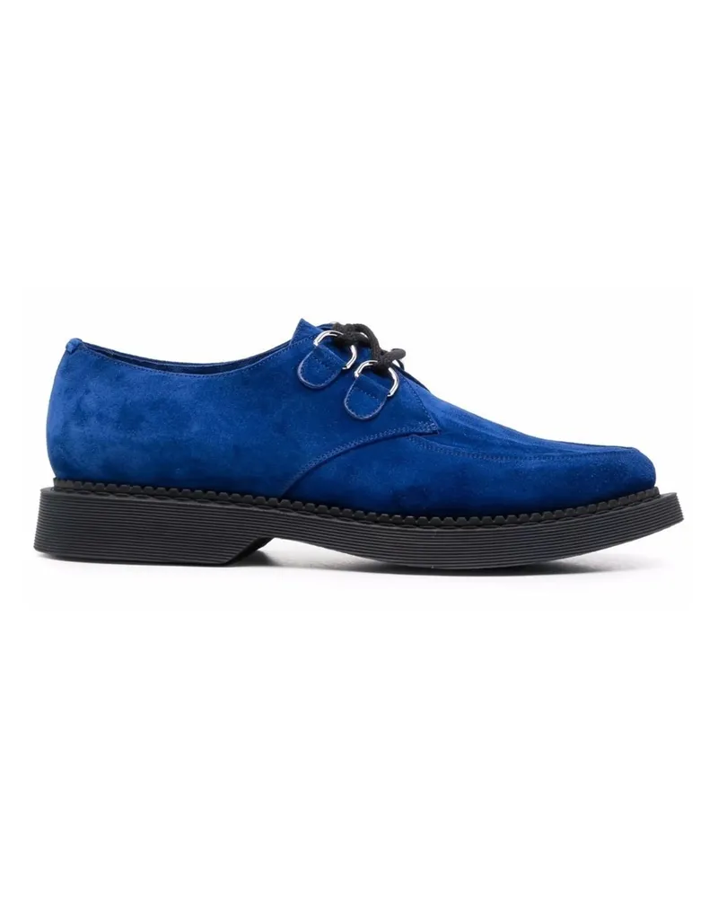Saint Laurent Teddy Suede Derbys Blue