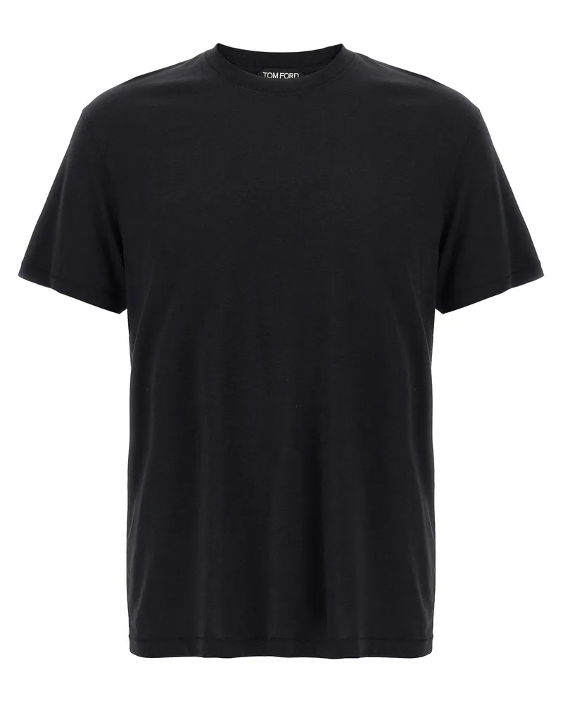 Tom Ford Logo Stickhemd Black