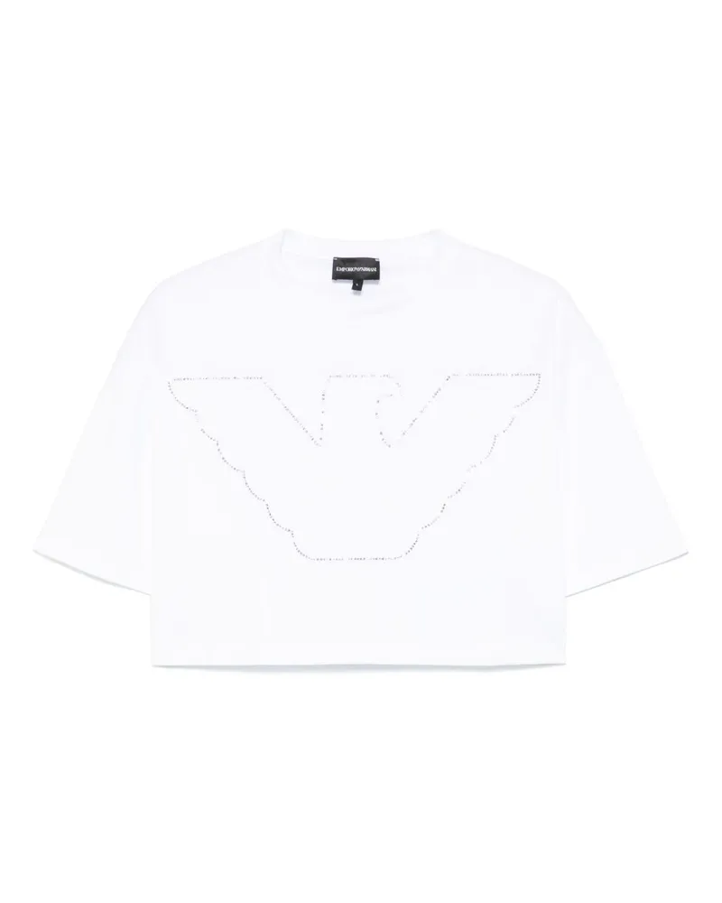 Emporio Armani Logo Baumwoll -T -Shirt White