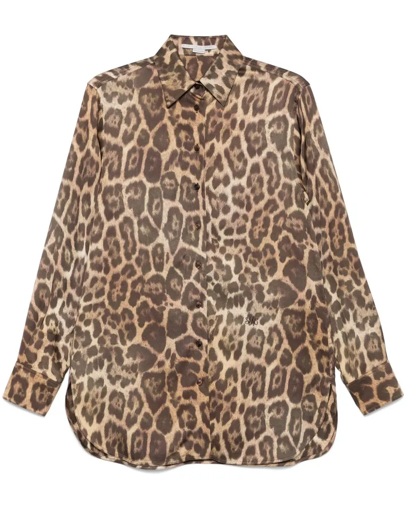 Stella McCartney Leopard Print Shirt Brown