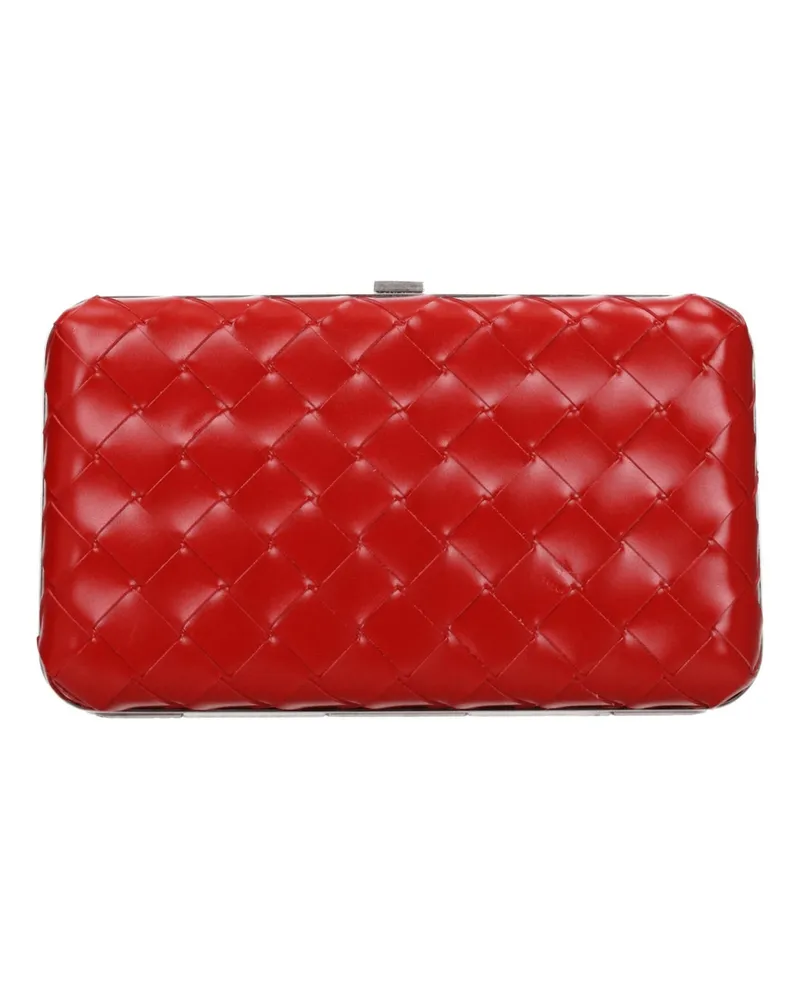 Bottega Veneta Damens Pochette Leder Rot/Lippenstift -