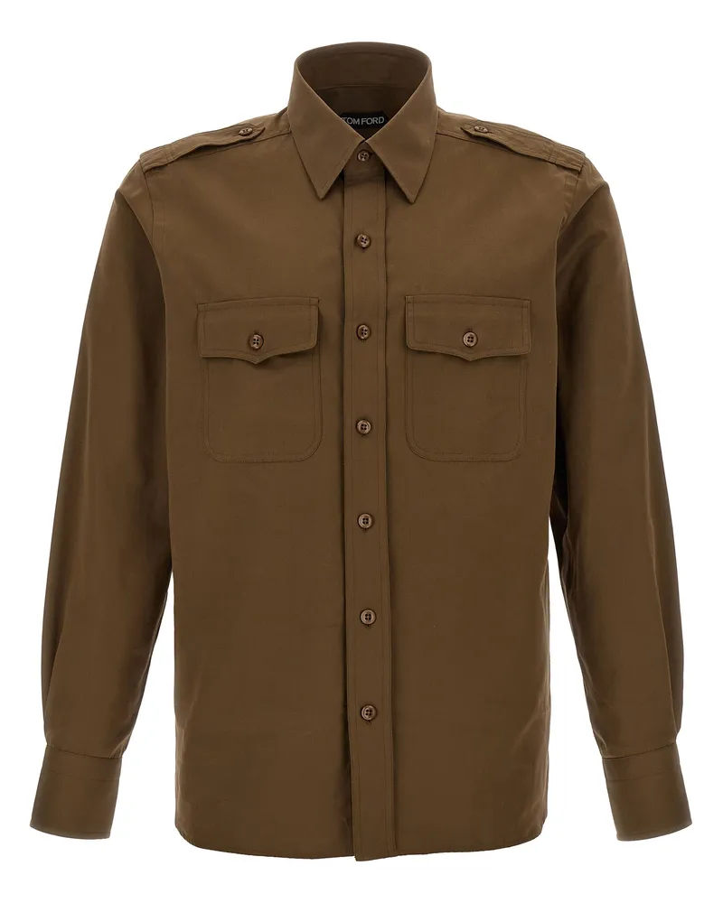 Tom Ford Militär“-Hemd Green