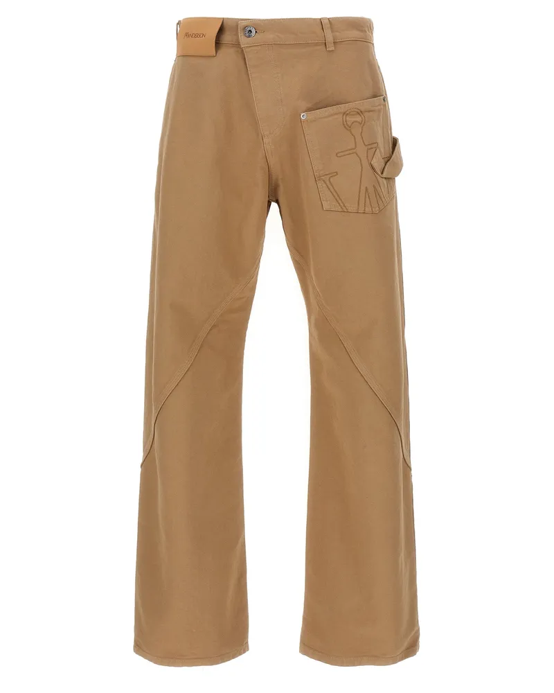 J.W.Anderson J.W.VERSON Twisted Workwear 'Hosen Beige