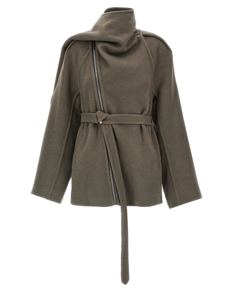 Rick Owens Scarf Flight“-Mantel Gray