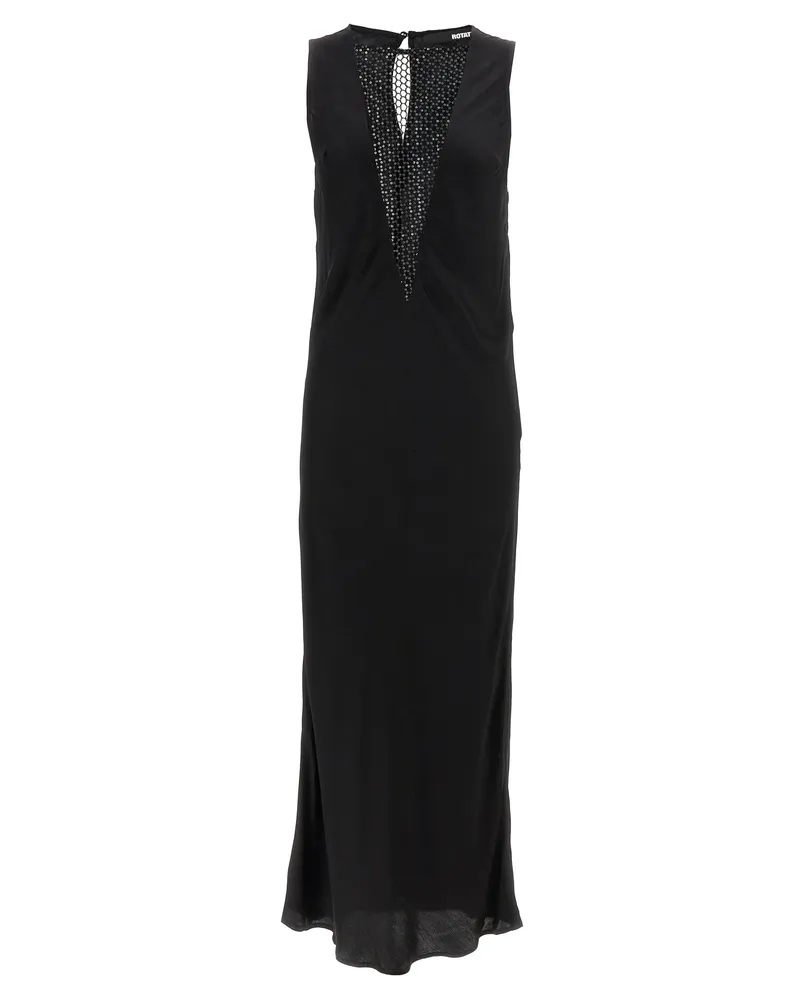 ROTATE Birger Christensen Dreh Birger Christensen 'ärmelloses Midi' Kleid Black