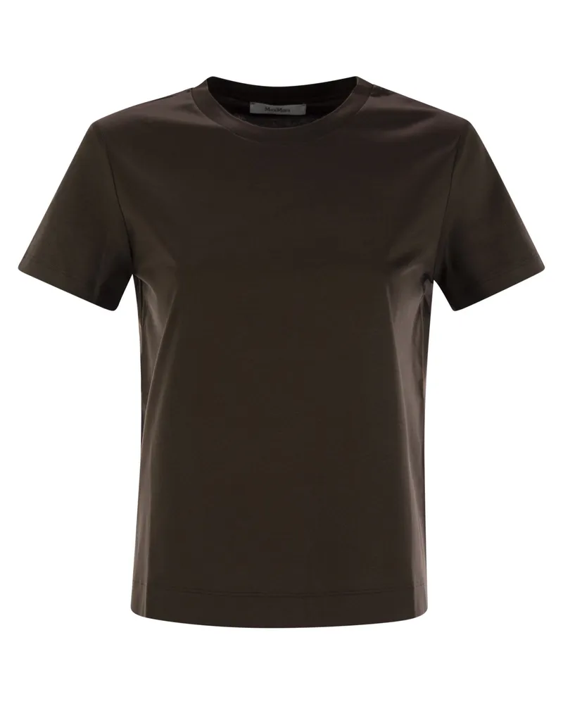 Max Mara Nerina Basis Baumwoll -T -Shirt Dark