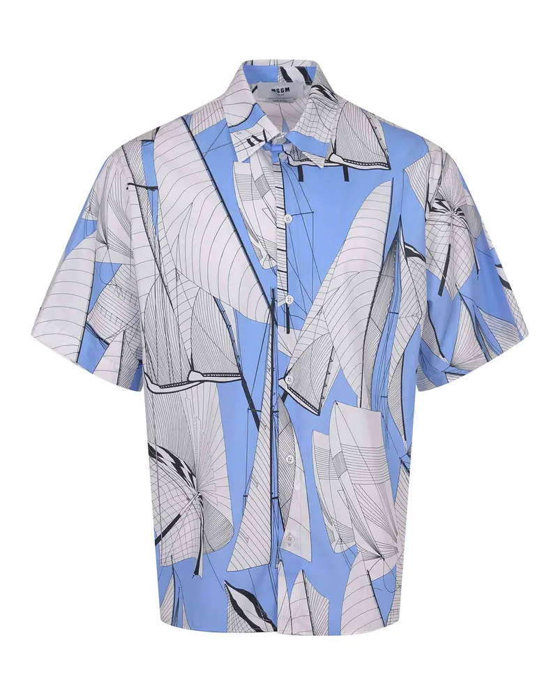 MSGM Hemd aus Baumwolle White