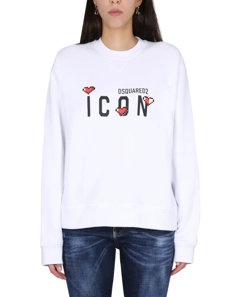 Dsquared2 Ikonspielliebhaber Sweatshirt White