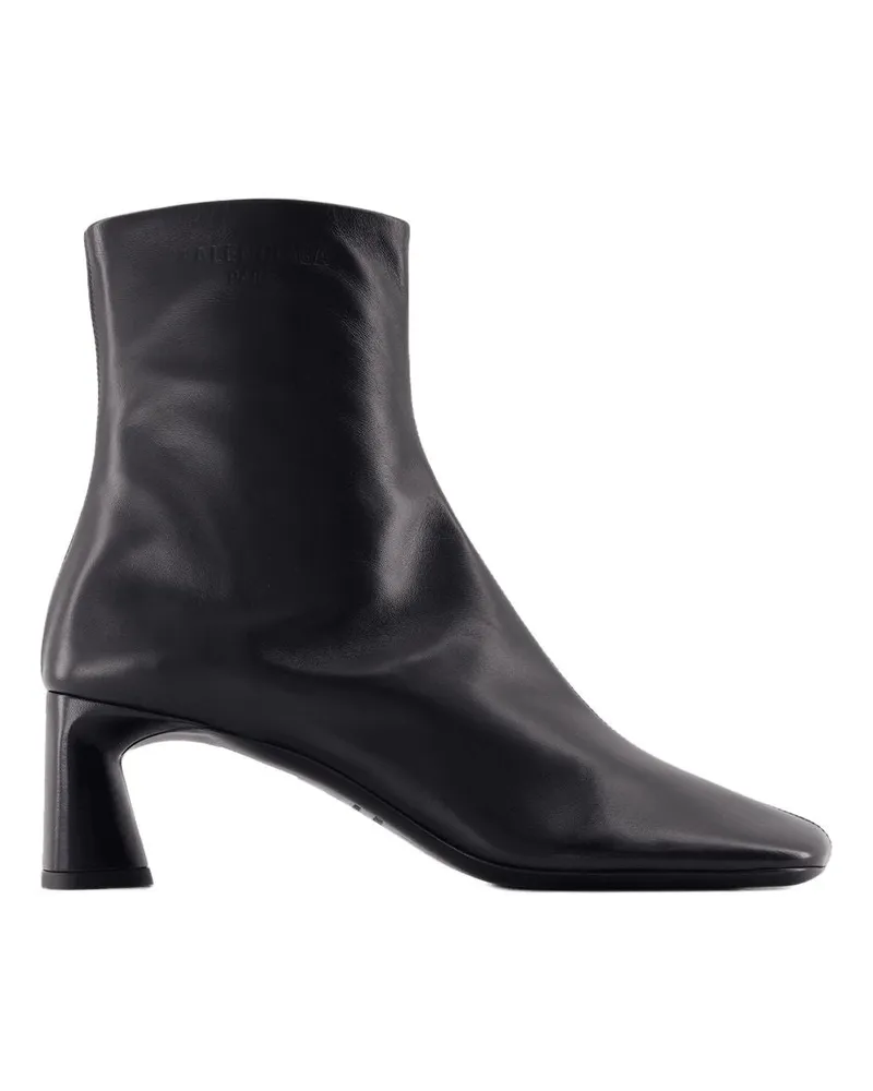 Balenciaga Duty -freie Knöchelstiefel  Leder schwarz Black