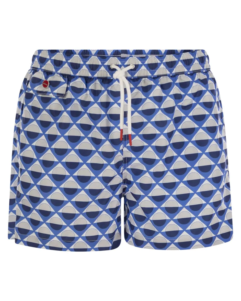 Kiton gemusterte Strandboxer White