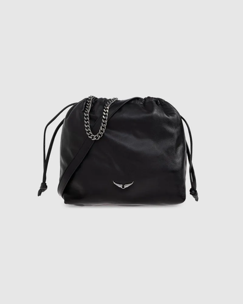 Zadig & Voltaire Rock heute glattes Lämmerleder Black