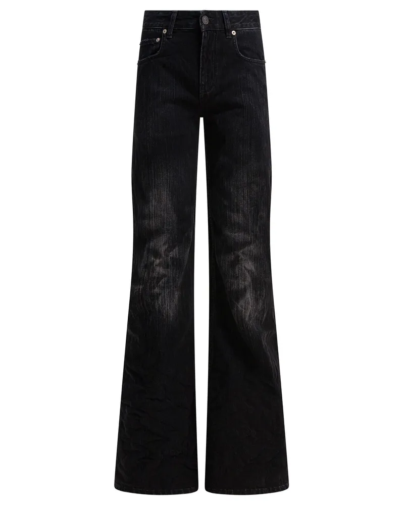 Balenciaga Jeans mit weitem Bein Black