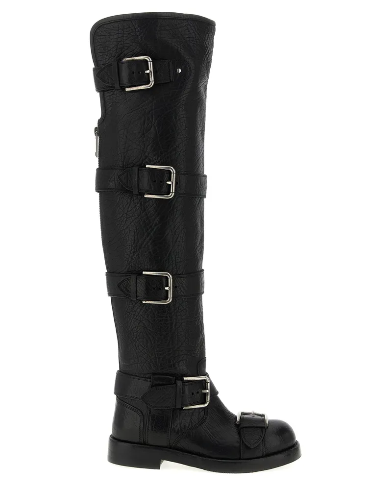 Dolce & Gabbana Bernini“ Bikerstiefel Black