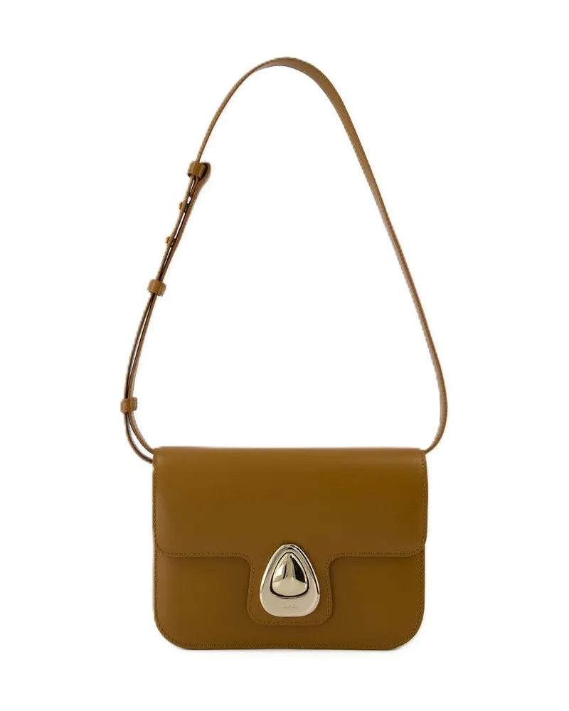 A.P.C. Astra Small Crossbody A.P.C Lederbraun Braun
