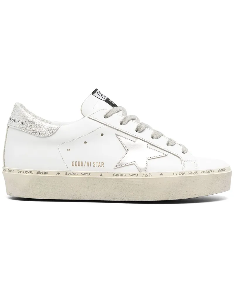 Golden Goose Hi Star Wildleder Leder -Sneaker Silver