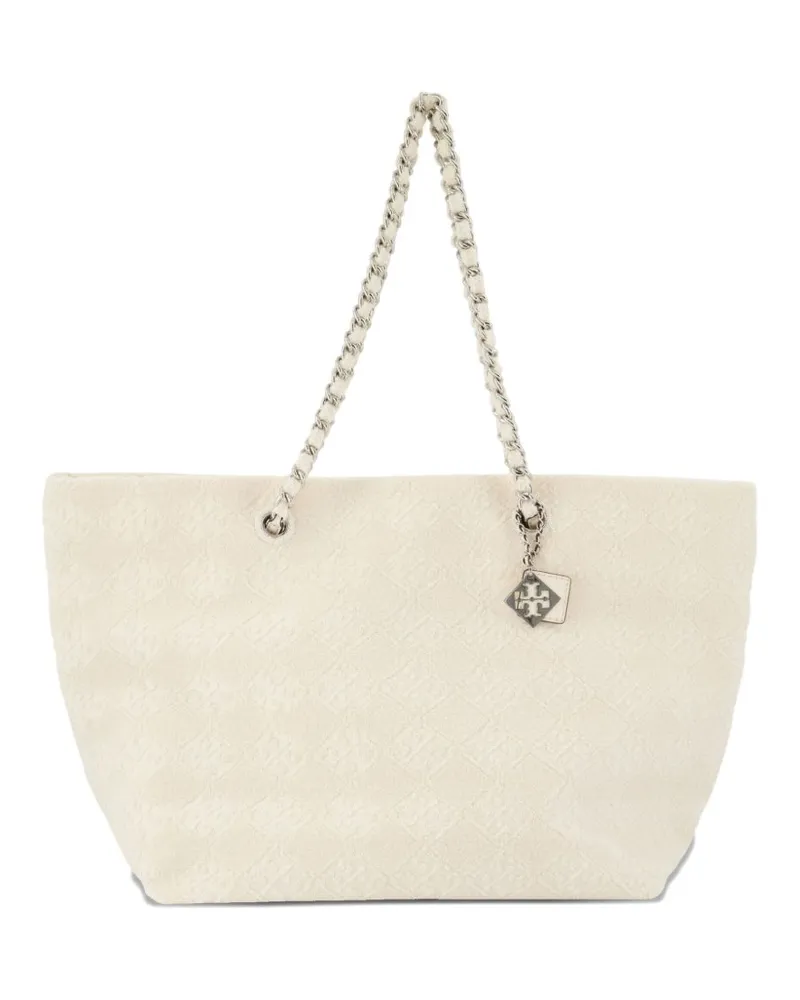 Tory Burch Ella Terry Baumwolltasche Ivory
