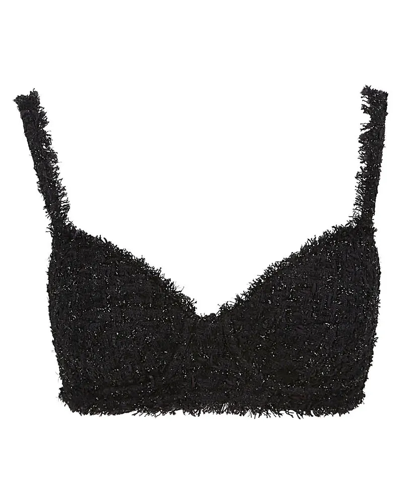 Balenciaga Tweed Top Black