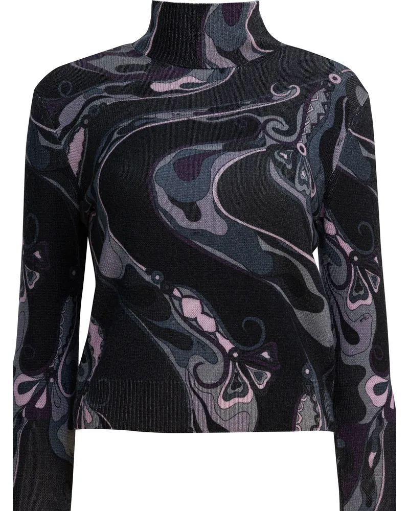 Emilio Pucci Rollkragenpullover aus Wolle von  mit Aufdruck Black