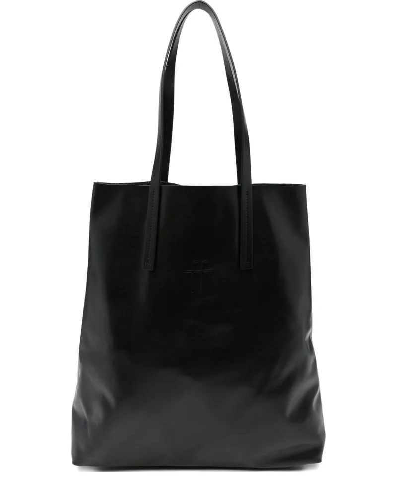 forte_forte große Ledereinkaufstasche Black