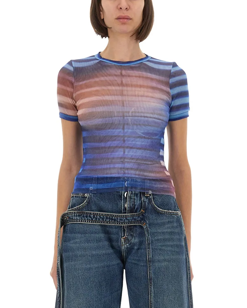 Jean Paul Gaultier Air" Mesh T -Shirt Multicolour