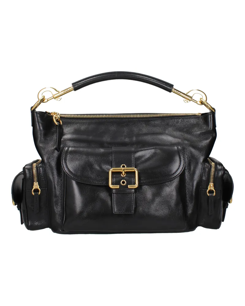 Chloé Damens Handtasche Kameratasche aus schwarzem Leder -
