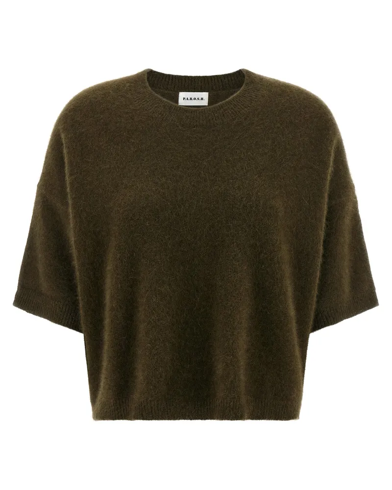 P.A.R.O.S.H. Raccoon Wollpullover Green