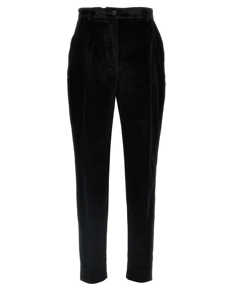 Dolce & Gabbana Velvet Tuxedo Hosen Black