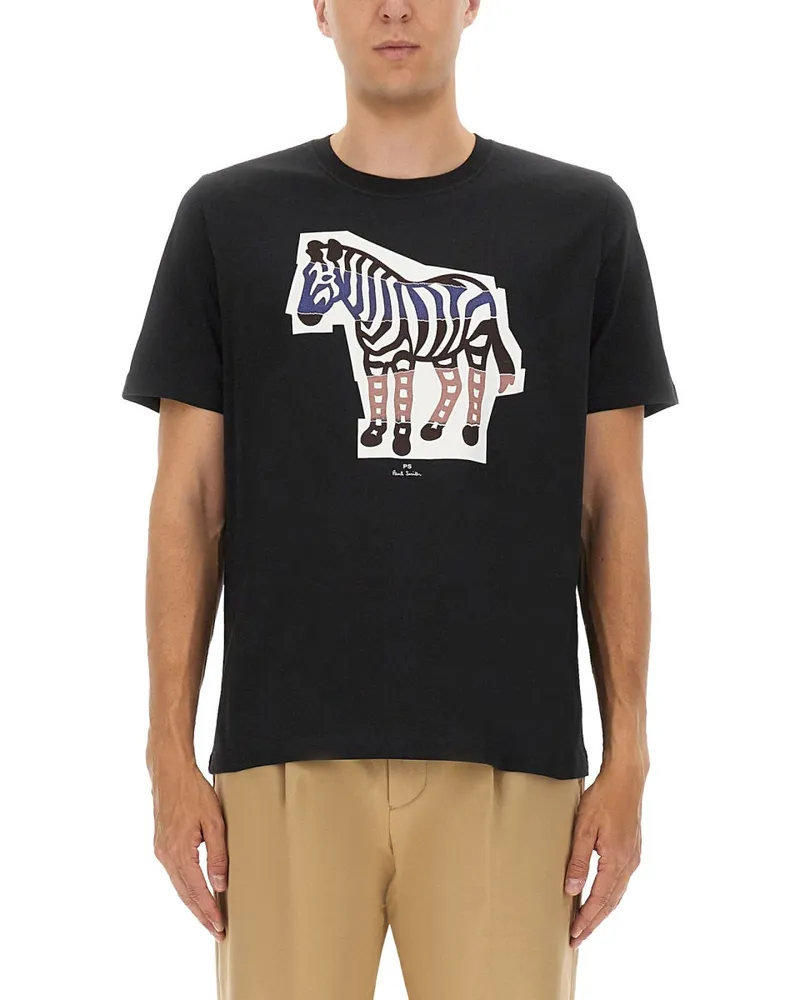 Paul Smith PS von Paul Smith regulär Fit T -Shirt Black