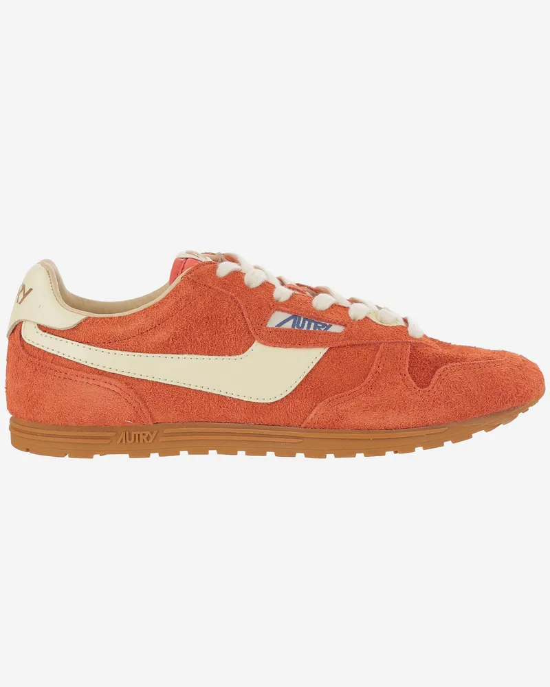AUTRY Windspin Leder -Turnschuhe Orange