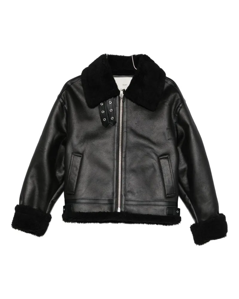 Dunst Kunstleder-Lammfelljacke Black