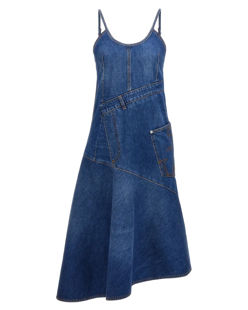 J.W.Anderson Twisted Riemchen' Kleid Blue