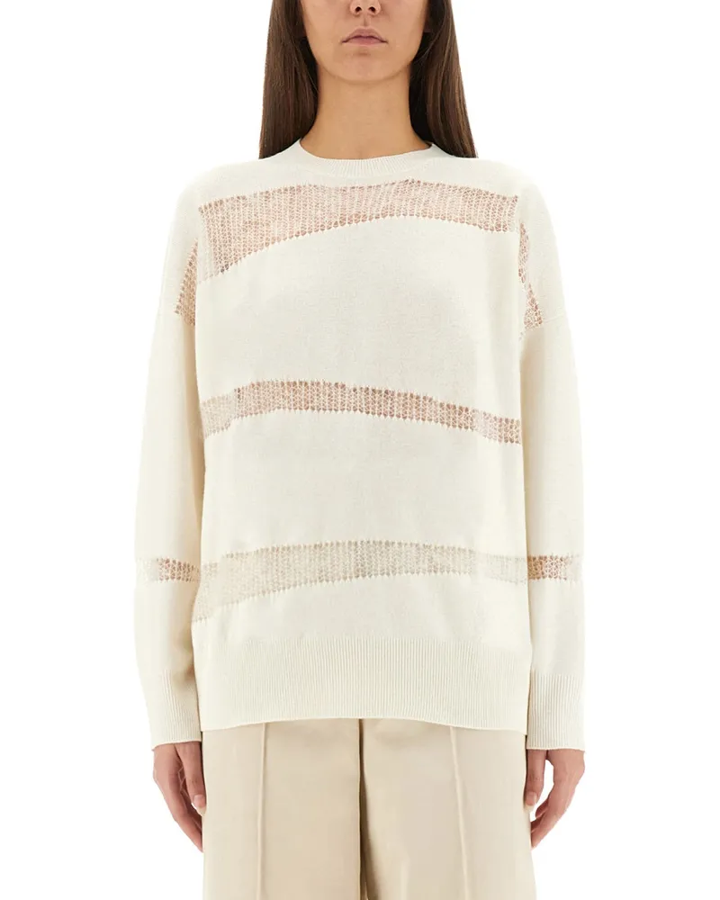 Fabiana Filippi Platinum und Mohair Strick Ivory