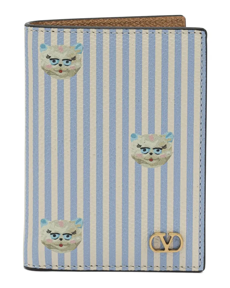 Valentino Garavani Kartenetui mit V-Logo und Signatur Light