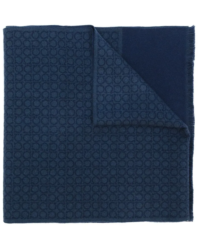 Ferragamo Gancini Wollschal Blue