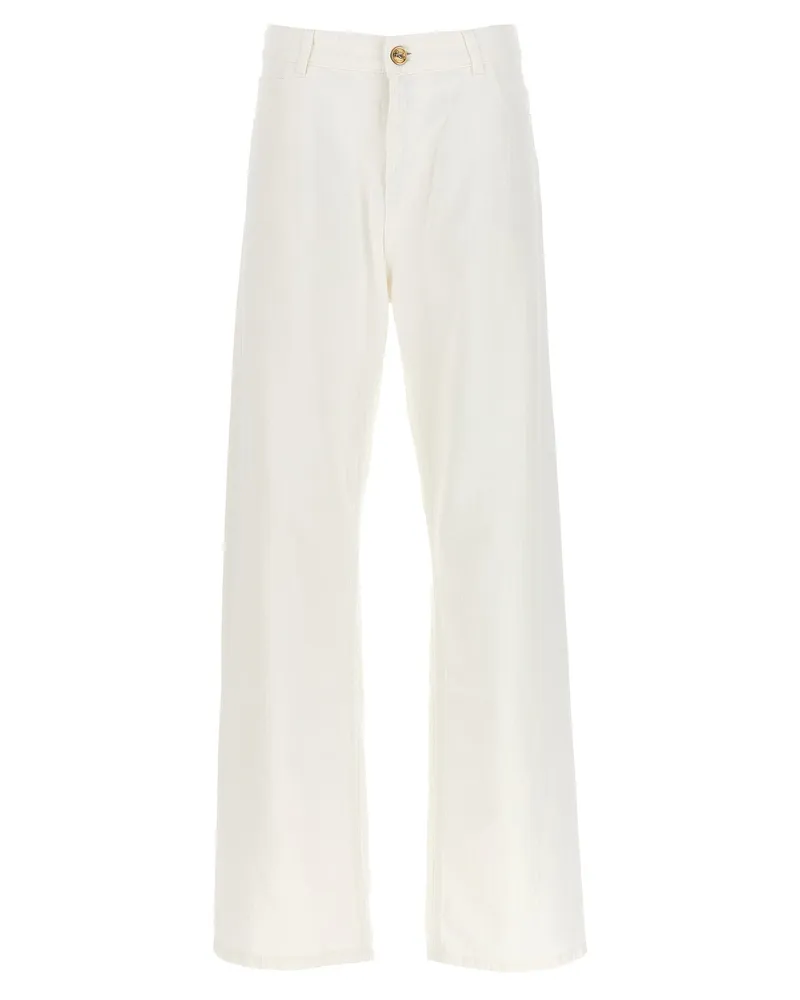Etro Baggy Chevron Jeans White