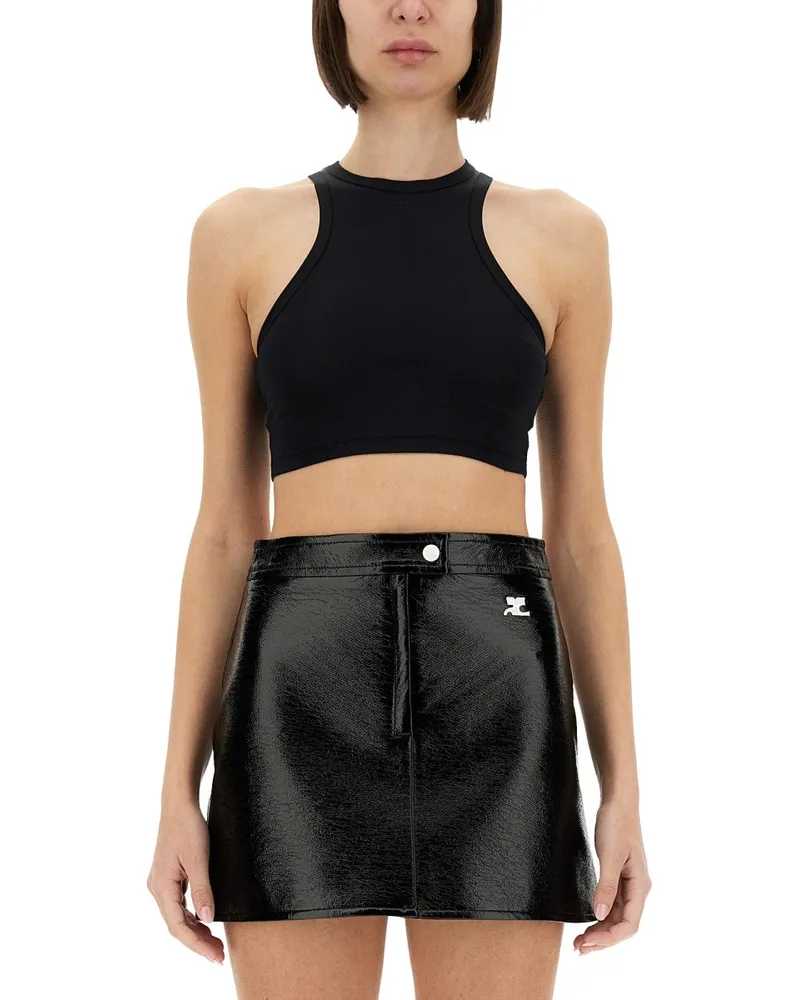 Courrèges Courreves Crop Top Black