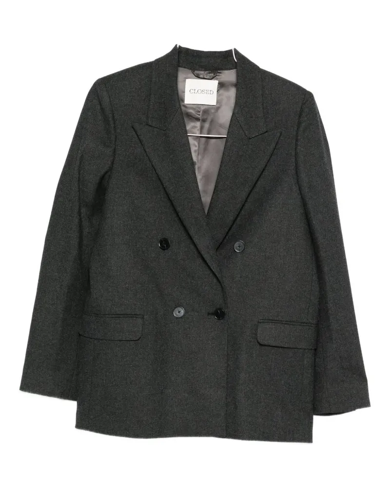Closed Geschlossene zweireihige Jacke aus Wollmischung Grey