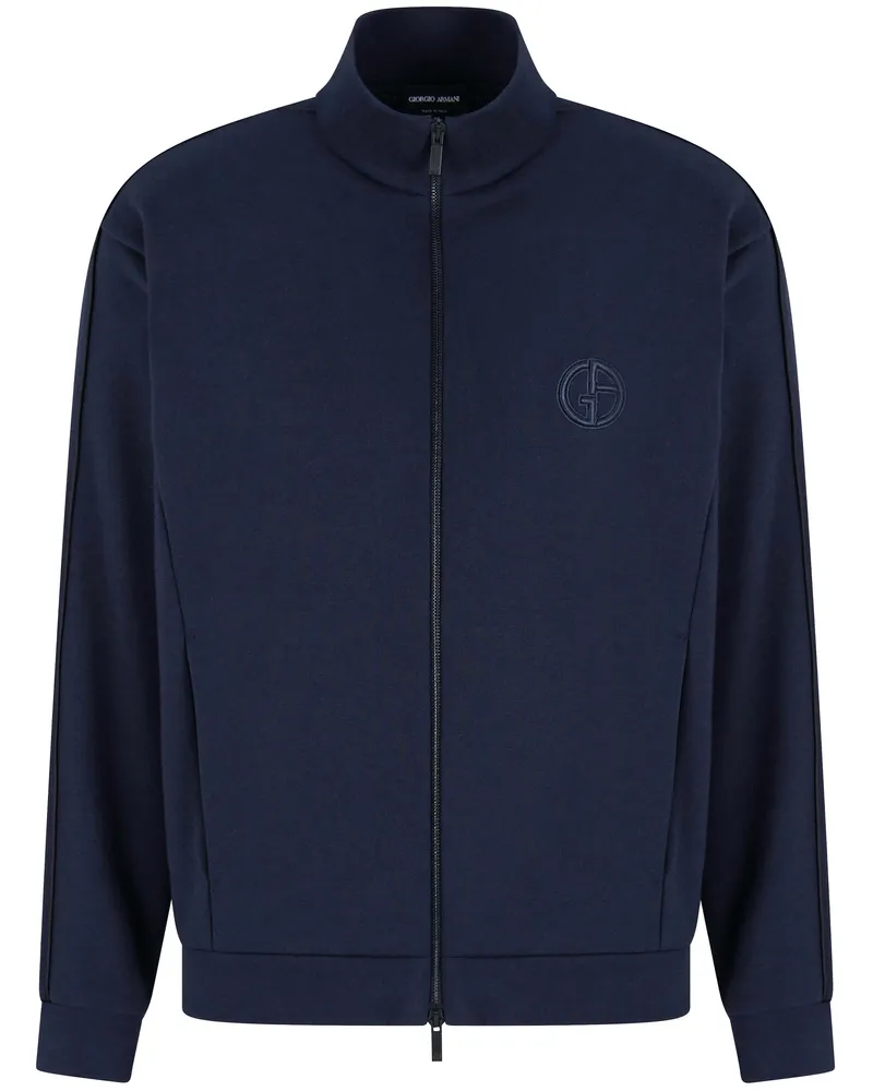 Giorgio Armani Sweatshirt mit Reißverschluss Blue